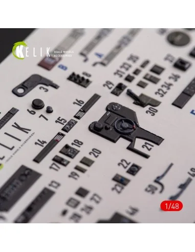 ?-38F Lightning - interior 3D decals for Academy kit, 1/48 - Kelik ...
