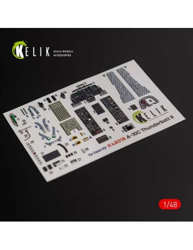 A-10C Thunderbolt II interior 3D decals for Italeri kit, 1/48 - Kel...