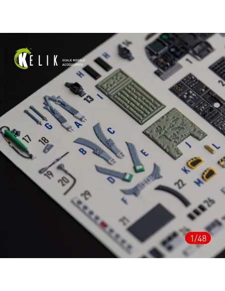 A-10C Thunderbolt II interior 3D decals for Italeri kit, 1/48 - Kel...