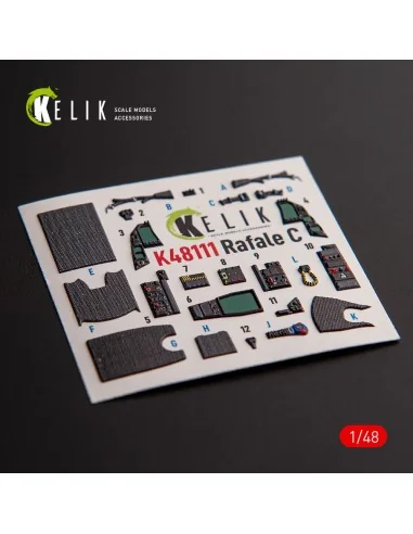 Rafale C - interior 3D decals for Academy/Revell kit, 1/48 - Kelik ...