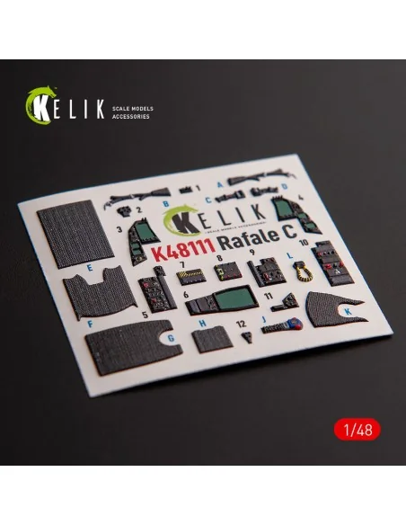 Rafale C - interior 3D decals for Academy/Revell kit, 1/48 - Kelik ...