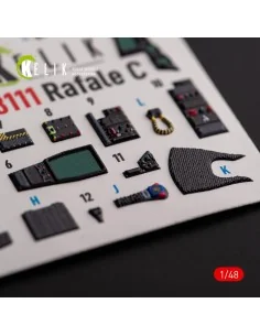 Rafale C - interior 3D decals for Academy/Revell kit, 1/48 - Kelik ... 2