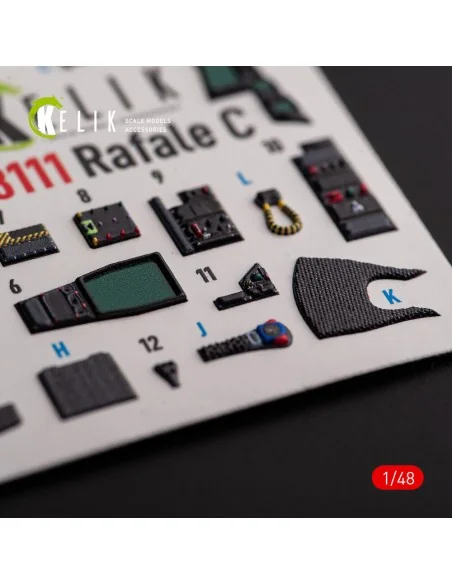 Rafale C - interior 3D decals for Academy/Revell kit, 1/48 - Kelik ...