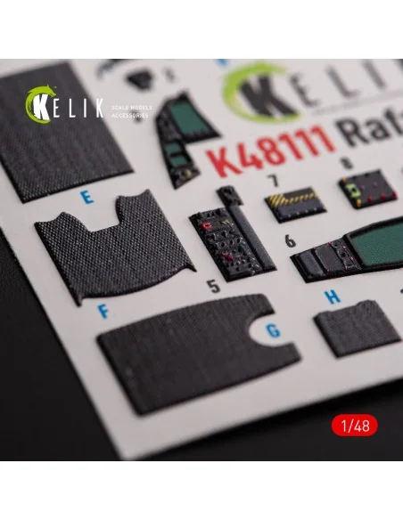 Rafale C - interior 3D decals for Academy/Revell kit, 1/48 - Kelik ...