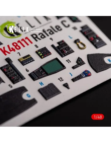Rafale C - interior 3D decals for Academy/Revell kit, 1/48 - Kelik ...