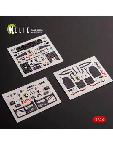 MH-60L Black Hawk - interior 3D decals for ICM kit, 1/48 - Kelik K4...