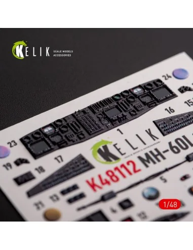 MH-60L Black Hawk - interior 3D decals for ICM kit, 1/48 - Kelik K4...