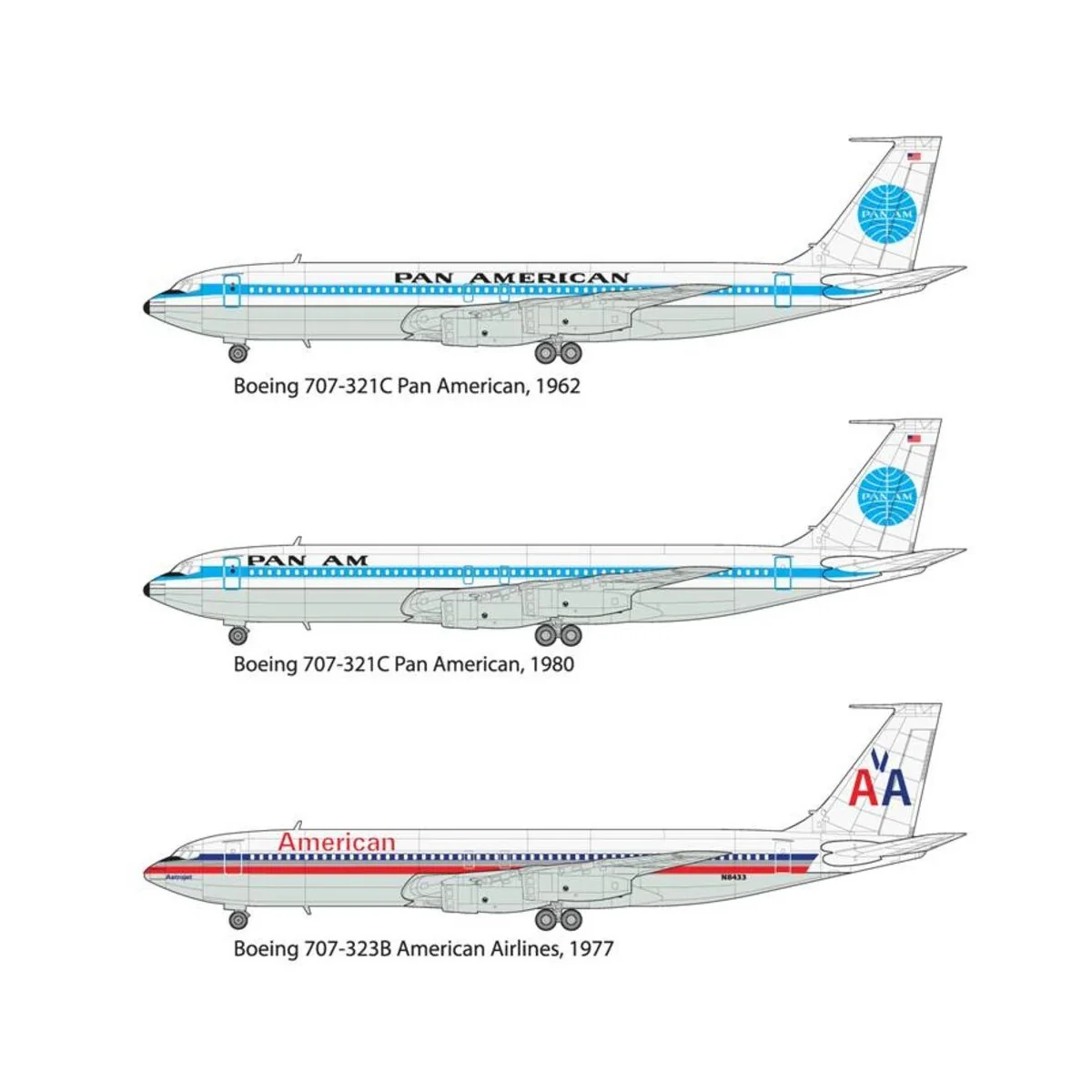 Boeing 707-321, 1/144 - Roden 338