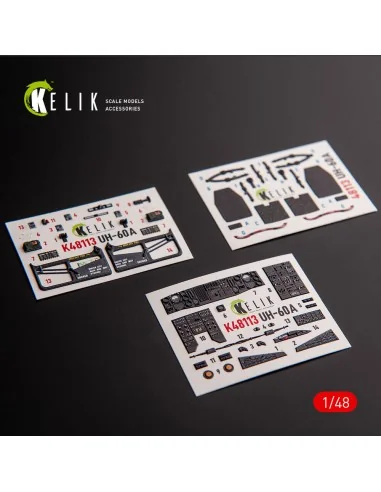 UH-60A Black Hawk - Type 1 interior 3D decals for ICM kit, 1/48 - K...