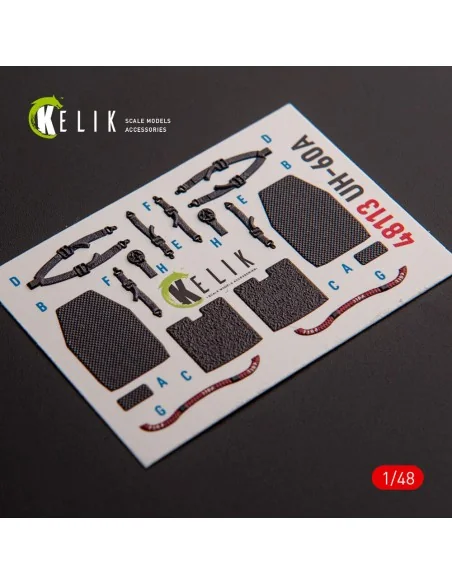 UH-60A Black Hawk - Type 1 interior 3D decals for ICM kit, 1/48 - K...