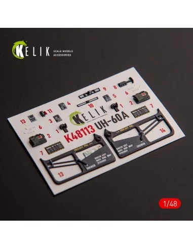 UH-60A Black Hawk - Type 1 interior 3D decals for ICM kit, 1/48 - K...