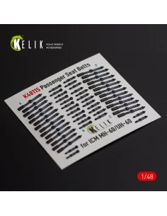 Passenger Seat Belts for MH-60/UH-60 Black Hawk - interior 3D decal...