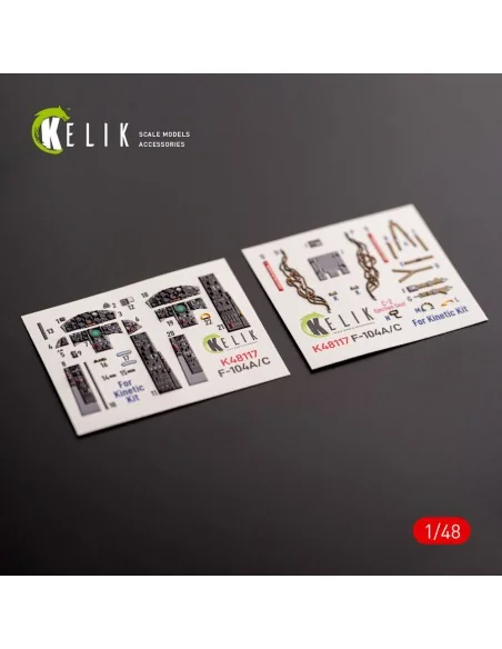 [NO_DESC] F-104 A/C - interior 3D decals for Kinetic kit, 1/48 - Ke...
