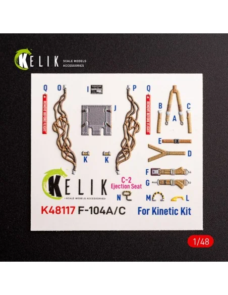 F-104 A/C - interior 3D decals for Kinetic kit, 1/48 - Kelik K48117
