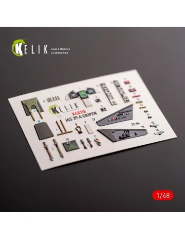 [NO_DESC] Jas-39 A - interior 3D decals for Italeri kit, 1/48 - Kel...