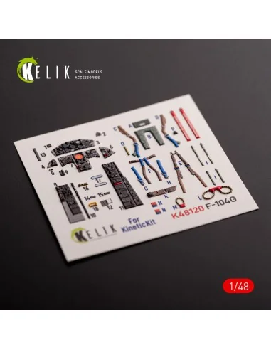 [NO_DESC] F-104G - interior 3D decals for Kinetic kit, 1/48 - Kelik...