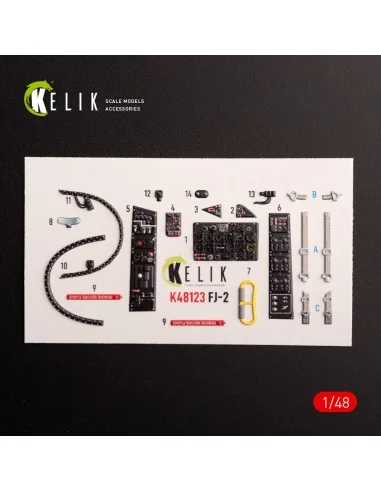 FJ-2 - interior 3D decals for Italeri kit, 1/48 - Kelik K48123
