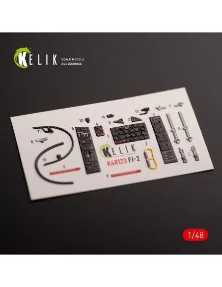 [NO_DESC] FJ-2 - interior 3D decals for Italeri kit, 1/48 - Kelik K...