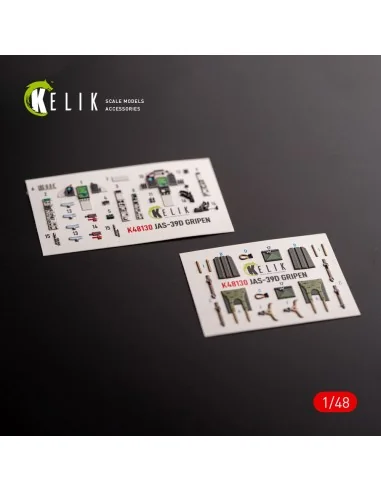 Jas-39 D - interior 3D decals for Italeri kit, 1/48 - Kelik K48130