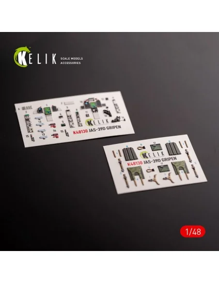 Jas-39 D - interior 3D decals for Italeri kit, 1/48 - Kelik K48130