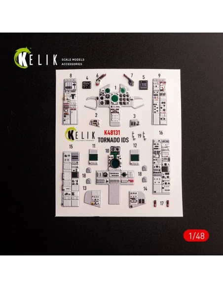 Tornado IDS - interior 3D decals for Italeri kit, 1/48 - Kelik K48131
