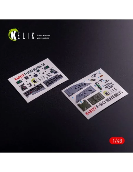 F-16CJ - interior 3D decals for Tamiya kit, 1/48 - Kelik K48127