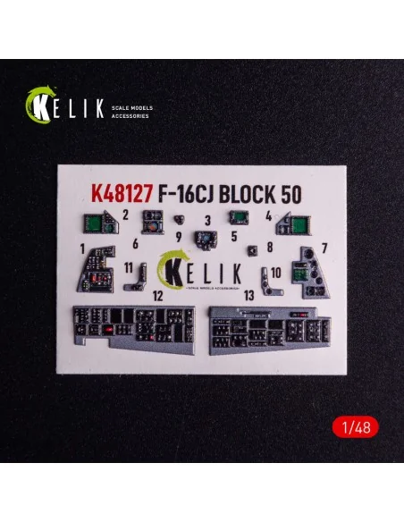 F-16CJ - interior 3D decals for Tamiya kit, 1/48 - Kelik K48127