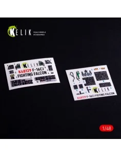 F-16CJ - interior 3D decals for Hasegawa kit, 1/48 - Kelik K48129