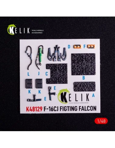 F-16CJ - interior 3D decals for Hasegawa kit, 1/48 - Kelik K48129