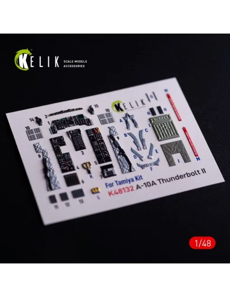 A-10A - interior 3D decals for Tamiya kit, 1/48 - Kelik K48132