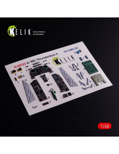 A-10C - interior 3D decals for GWH kit, 1/48 - Kelik K48133