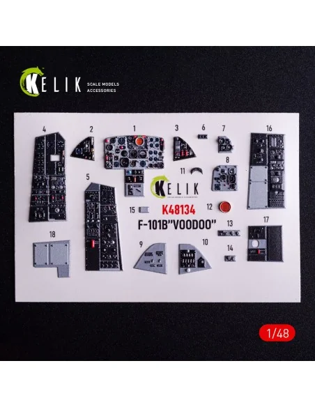 F-101B VooDoo - interior 3D decals for Zimi Model/KittyHawk kit, 1/...