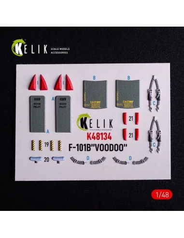 F-101B VooDoo - interior 3D decals for Zimi Model/KittyHawk kit, 1/...