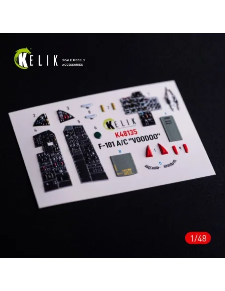 F-101A/C VooDoo - interior 3D decals for Zimi Model/KittyHawk kit, ...
