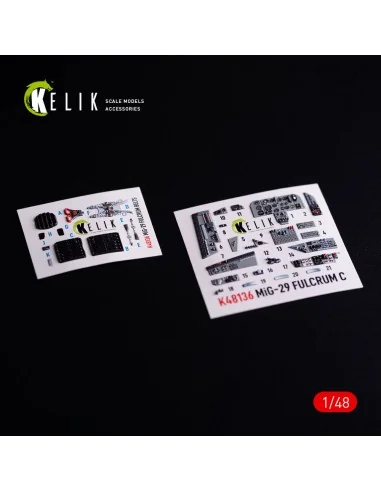 Mig-29C (9-13) Fulcrum interior 3D decals for GWH, 1/48 - Kelik K48136