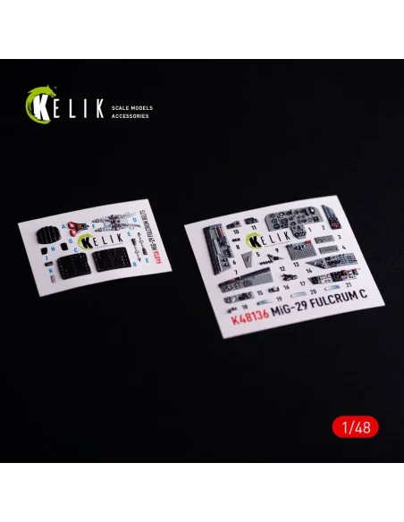 Mig-29C (9-13) Fulcrum interior 3D decals for GWH, 1/48 - Kelik K48136