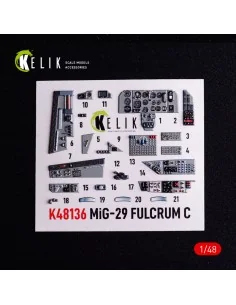 [NO_DESC] Mig-29C (9-13) Fulcrum interior 3D decals for GWH, 1/48 -... 2