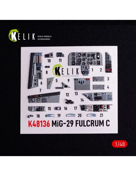 [NO_DESC] Mig-29C (9-13) Fulcrum interior 3D decals for GWH, 1/48 -...