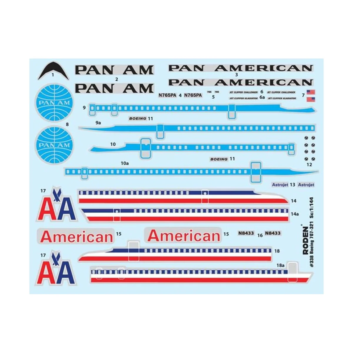 Boeing 707-321, 1/144 - Roden 338