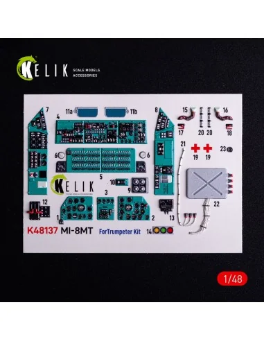 Mi-8MT - interior 3D decals for Trumpeter kit, 1/48 - Kelik K48137