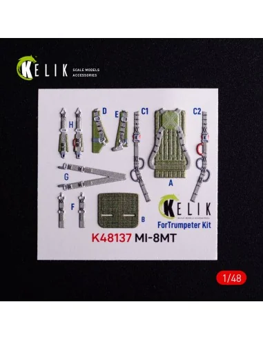 Mi-8MT - interior 3D decals for Trumpeter kit, 1/48 - Kelik K48137