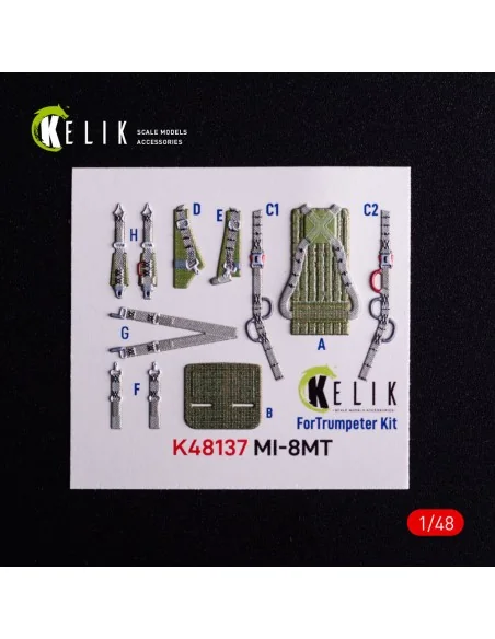 Mi-8MT - interior 3D decals for Trumpeter kit, 1/48 - Kelik K48137
