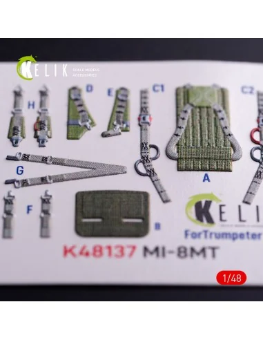 Mi-8MT - interior 3D decals for Trumpeter kit, 1/48 - Kelik K48137
