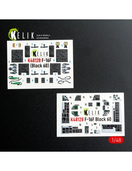 F-16F Block 60 - interior 3D decals for Hasegawa kit, 1/48 - Kelik ...