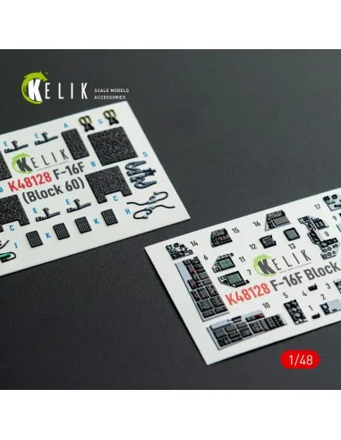 F-16F Block 60 - interior 3D decals for Hasegawa kit, 1/48 - Kelik ...