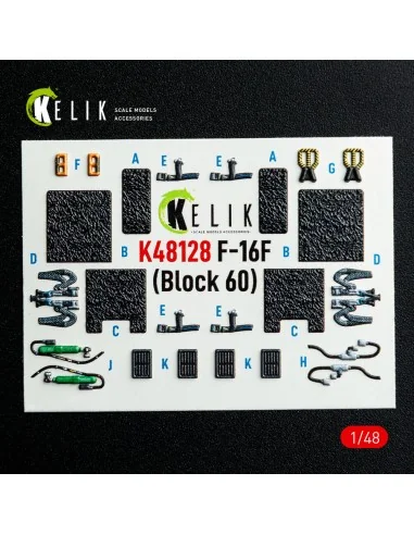 F-16F Block 60 - interior 3D decals for Hasegawa kit, 1/48 - Kelik ...
