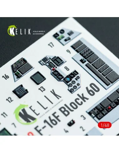 F-16F Block 60 - interior 3D decals for Hasegawa kit, 1/48 - Kelik ...