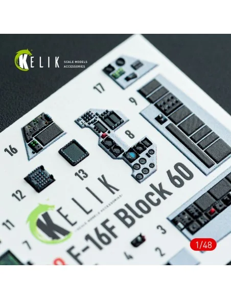 F-16F Block 60 - interior 3D decals for Hasegawa kit, 1/48 - Kelik ...