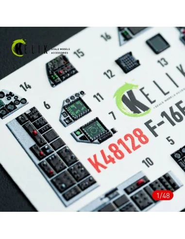 [NO_DESC] F-16F Block 60 - interior 3D decals for Hasegawa kit, 1/4...