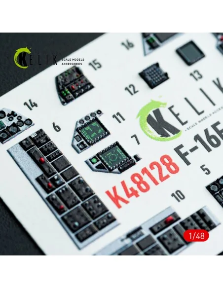 F-16F Block 60 - interior 3D decals for Hasegawa kit, 1/48 - Kelik ...